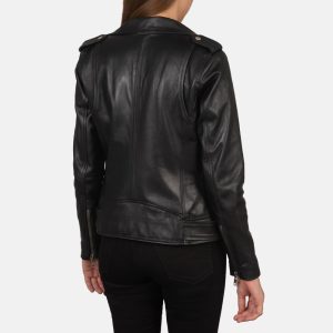 sheep Leather biker style jacket 