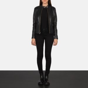 sheep Leather biker style jacket 